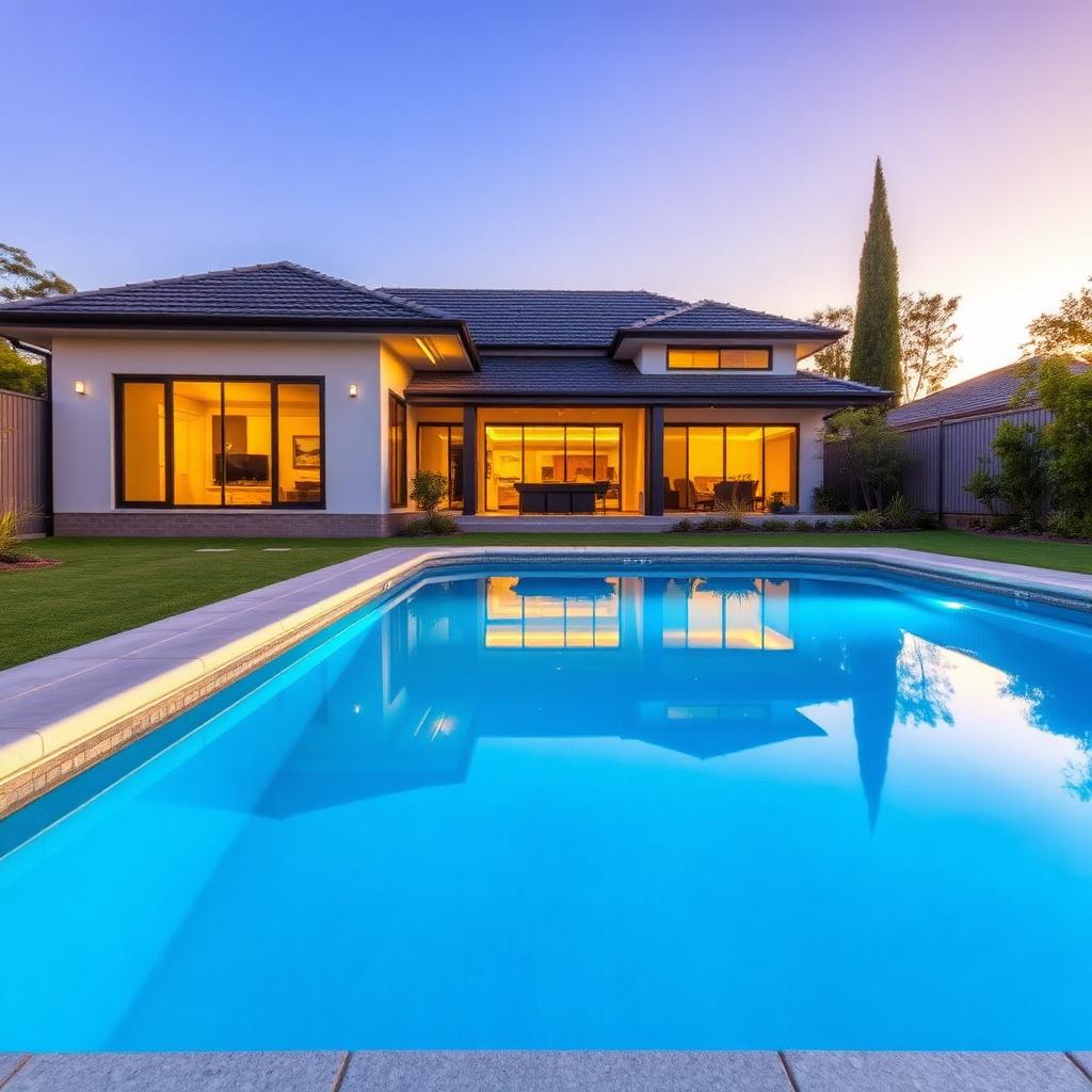 Fibreglass pool install — Western Sydney by Aqualuxe Projects